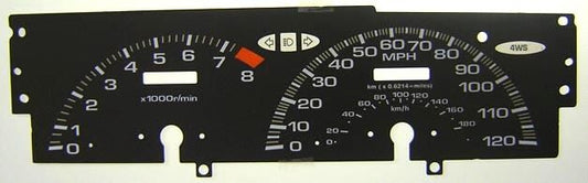 Lockwood Honda Prelude 1991-1996 Manual BLACK Dial Conversion Kit C014