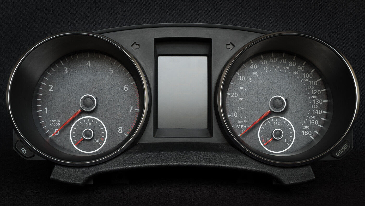 Lockwood Golf MK6 GTI (Red Band) 180MPH/280KMH KMH to MPH Conversion Dial  C2110
