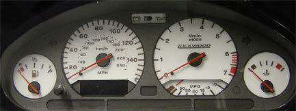 Lockwood BMW 3-Series E36 1991-1999 155MPH RED (ST) Dial Kit 44H
