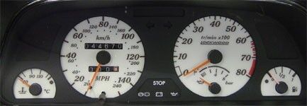 Lockwood Peugeot 306 with Oil Gauge (Petrol & Diesel) SILVER (ST) Dial Kit 40AAA