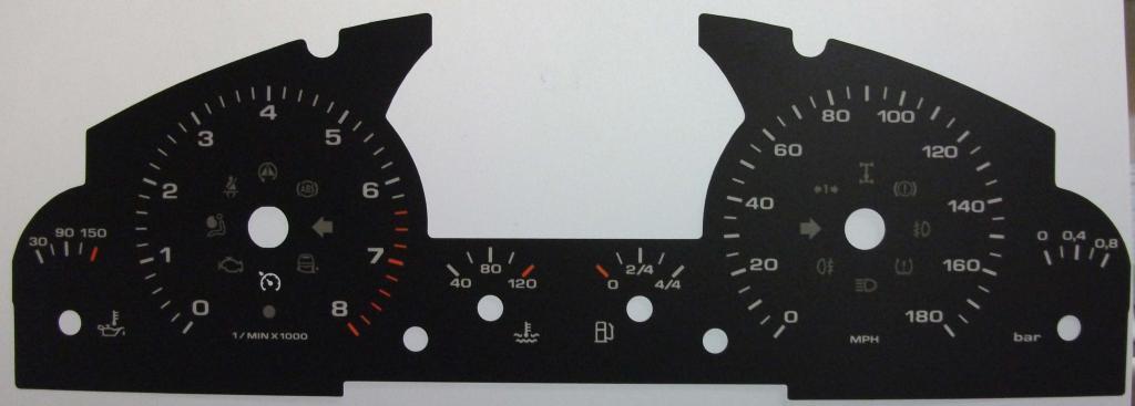 Lockwood Porsche Cayenne Mk1 2002-2010 RED Dial Conversion Kit 8077