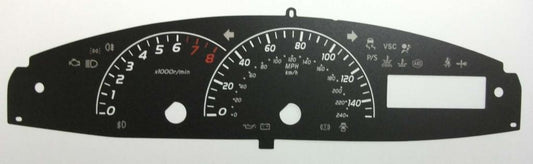 Lockwood Toyota Yaris Mk2 BLACK Dial Conversion Kit C531