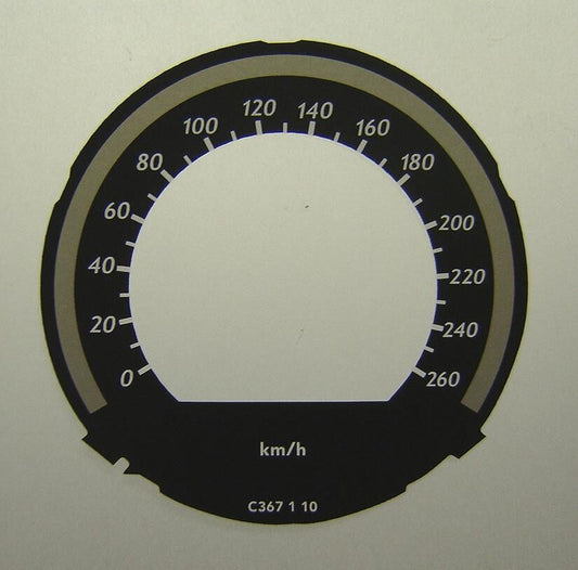 Lockwood Mercedes E-Class KMH BLACK Dial Conversion Kit C367