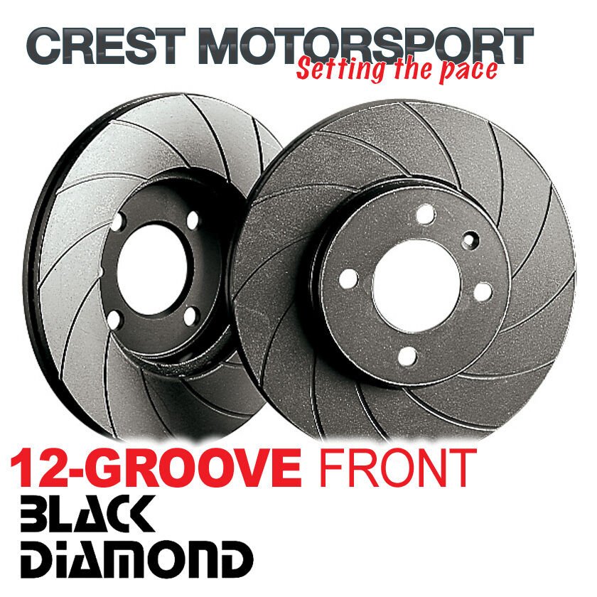 BLACK DIAMOND 12-Groove Solid Front Brake Discs (244mm) Grooved KBD024G12
