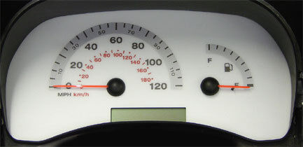 Lockwood Fiat Punto Mk2 1999- without Rev Counter WHITE (ST) Dial Kit 44AAA