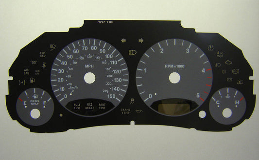 Lockwood Jeep Cherokee 2002- GREY Dial Conversion Kit C297