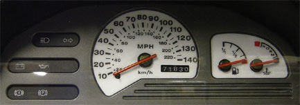 Lockwood Ford Fiesta Mk3 89-97 without Rev Counter BLUE (ST) Dial Kit 400J/Y2