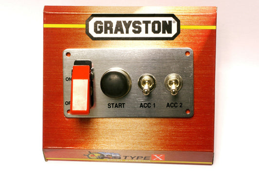 Starter Panel- Push Button and 2 Accessory Switches-30 amp