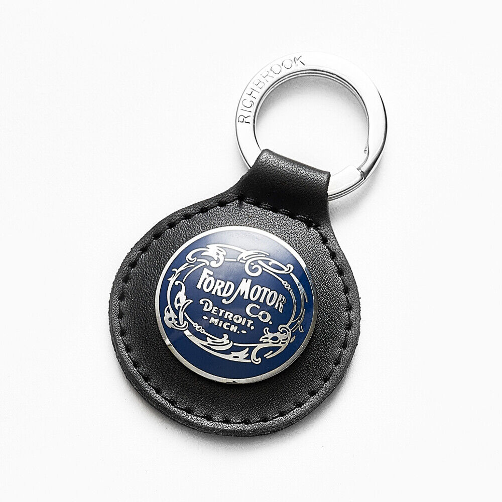 Richbrook Official Licensed Ford MotorCo Heritage Black Leather Keyring 5500.127