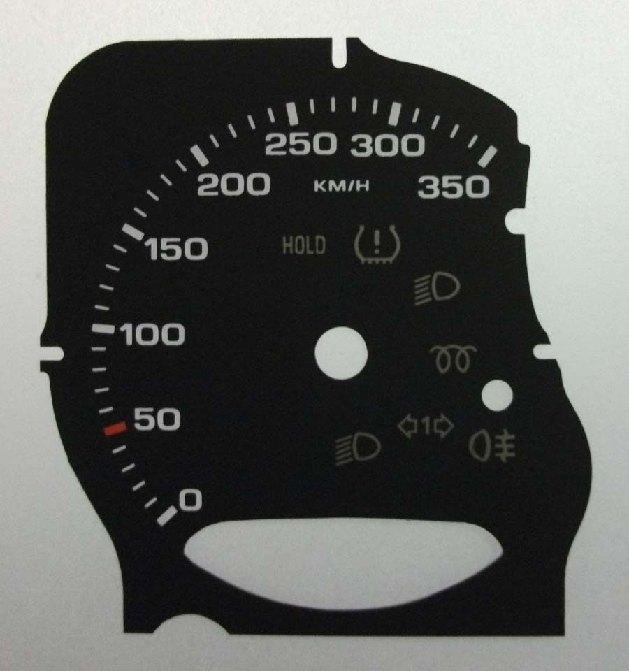 Lockwood Porsche Cayenne Mk2 2010- 350KMH BLACK Dial Conversion Kit C469