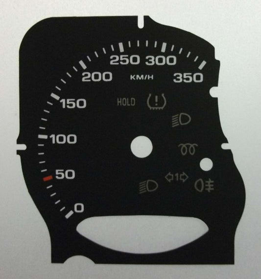 Lockwood Porsche Cayenne Mk2 2010- 350KMH BLACK Dial Conversion Kit C469
