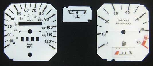 Lockwood VW Golf Mk1 without Economy Gauge BLUE (ST) Dial Kit 400X