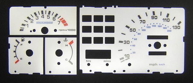 Lockwood Rover Metro GTi & 100 130MPH Vertical Fuel/Temp CREAM Dial Kit 44L