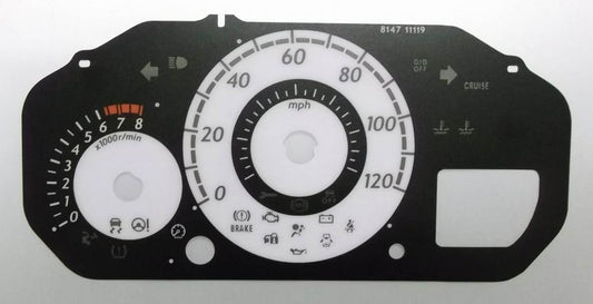 Lockwood Mazda 2 Mk3 2007- WHITE Dial Conversion Kit 8147