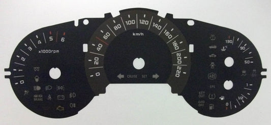 Lockwood Kia Soul Diesel KMH BLACK Dial Conversion Kit C508