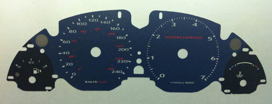 Lockwood Range Rover Vogue Supercharged Mk3 KMH BLUE & BLACK Dial Conversion Kit