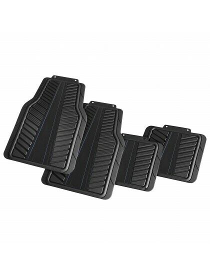 'Cut to size' Set of PVC car floor mats with Carbon detailing