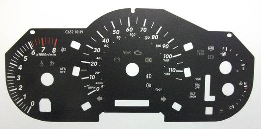 Lockwood Toyota Harrier BLACK Dial Conversion Kit C652