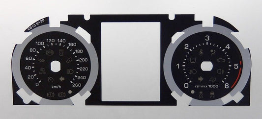 Lockwood Range Rover Evoque Diesel KMH BLACK (White #) Dial Conversion Kit C813