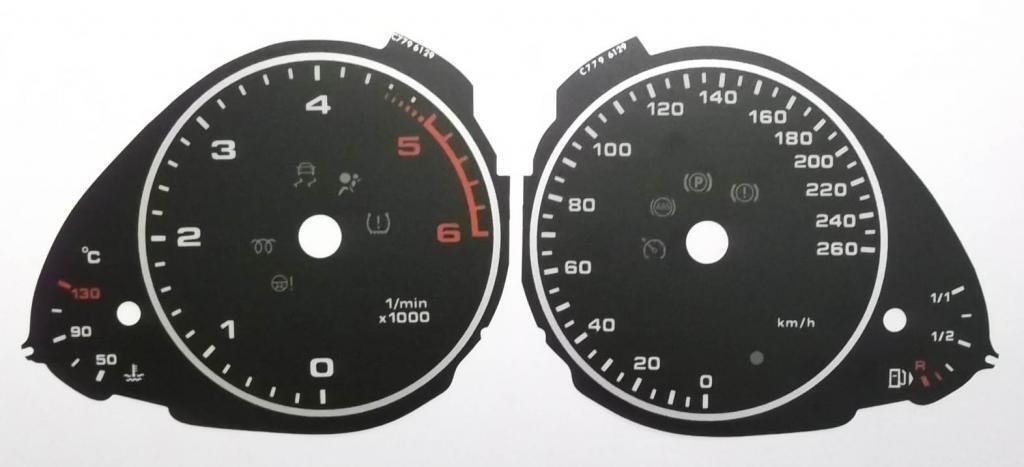 Lockwood Audi Q5 KMH BLACK Dial Conversion Kit C779