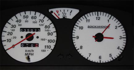 Lockwood Peugeot 106 110MPH Jaeger without Rev Counter YELLOW (G) Dial Kit
