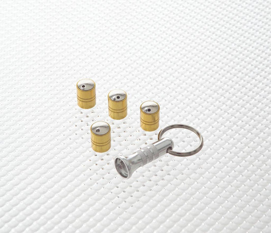 Richbrook Spinning Anti-Theft Anodised Alloy Car Wheel/Tyre Caps (4) GOLD