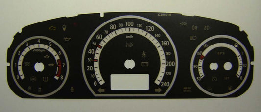 Lockwood Kia Cee'd Petrol KMH 0-240KMH/0-8000RPM BLACK Dial Conversion Kit C390