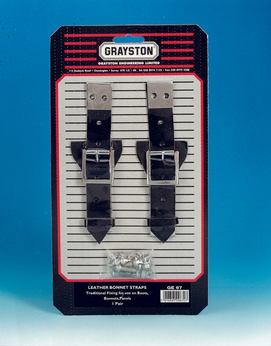 Pair Leather Bonnet Straps