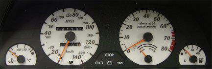 Lockwood Peugeot 306 Petrol with Oil - Starts at 20MPH SILVER (ST) Dial Kit 44AA