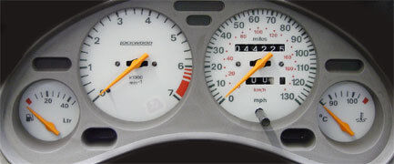 Lockwood Vauxhall Corsa B 0-130MPH/7000RPM WHITE (B) Dial Kit 40FFF