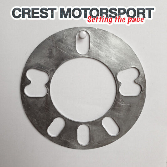 Pair (2) 5mm 4 & 5-Hole (Stud) Universal Alloy Wheel Aluminium Spacer Plate/Shim