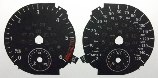 Lockwood VW Golf Mk6 Diesel with Mirror Icon BLACK Dial Conversion Kit C662