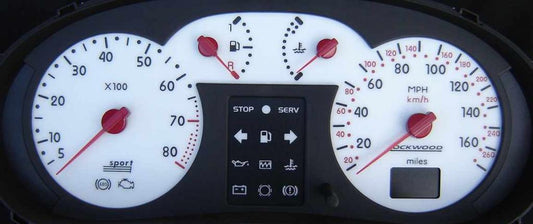 Lockwood Renault Clio Mk2/3 (Incl. Sport 172) 170MPH SILVER (ST) Dial Kit 44NNN