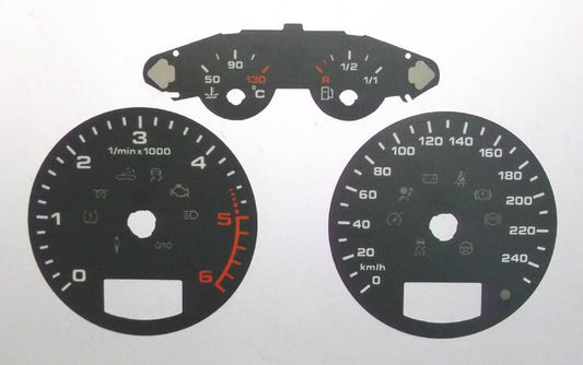 Lockwood Audi A3 Mk2 (8P) Diesel KMH GREY Dial Conversion Kit C976