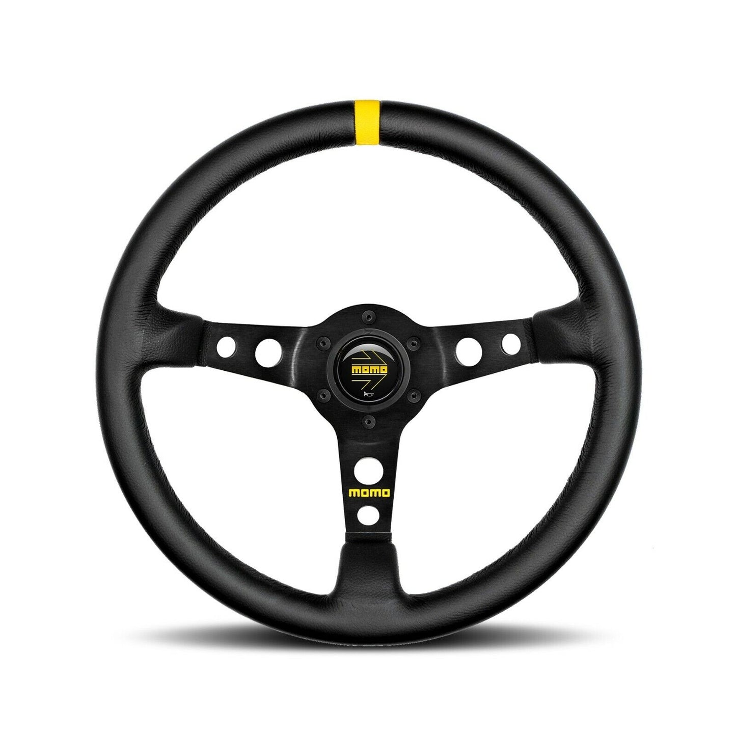 Momo Steering wheel (track) - MOD. 07 - BLACK LEATHER Ø350mm
