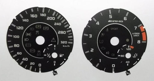 Lockwood Mercedes SLK-Class SLK55 AMG KMH BLACK Dial Conversion Kit C827