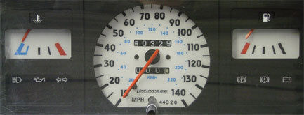 Lockwood Vauxhall Astra Mk2 without Rev Counter WHITE (ST) Dial Kit 44C