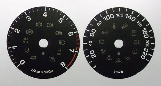 Lockwood Land Rover Discovery & Range Rover Sport KMH BLACK Dial Conversion Kit