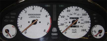 Lockwood Rover 600 140MPH without Key Icon RED (ST) Dial Kit 44S2