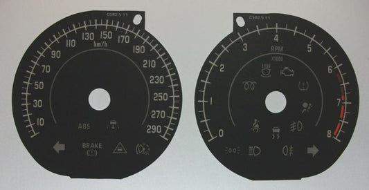 Lockwood Jaguar XK KMH BLACK Dial Conversion Kit C582