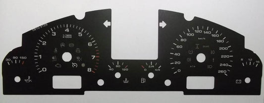 Lockwood Porsche Cayenne Mk1 2002-2010 KMH BLACK Dial Conversion Kit C810