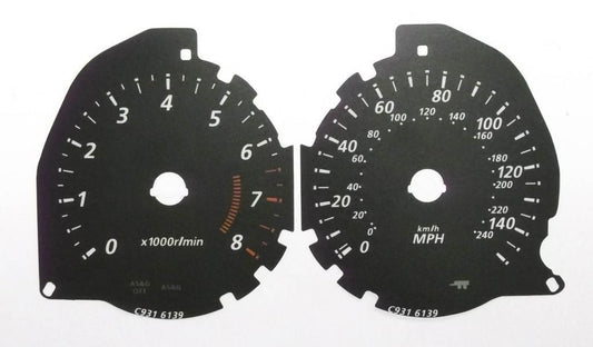 Lockwood Mitsubishi Lancer 2007- BLACK Dial Conversion Kit C931