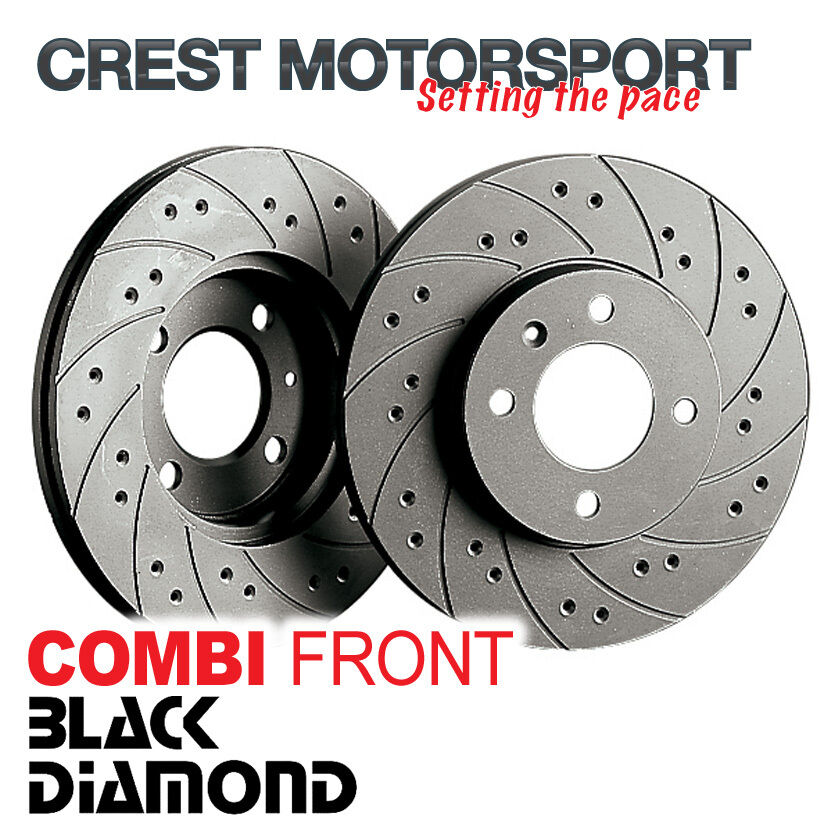 BLACK DIAMOND Combi Vented Front Brake Discs (280mm) Drilled/Grooved KBD404COM