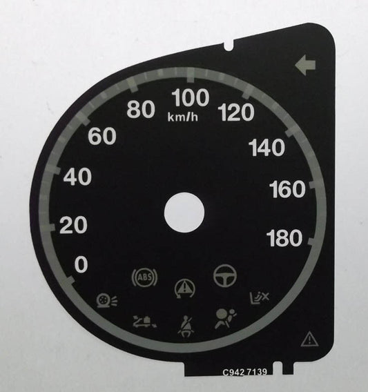 Lockwood Fiat Ducato KMH with Line Through Van BLACK Dial Conversion Kit C942