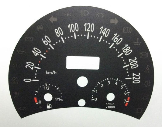 Lockwood VW Beetle 1999- KMH BLACK Dial Conversion Kit C671