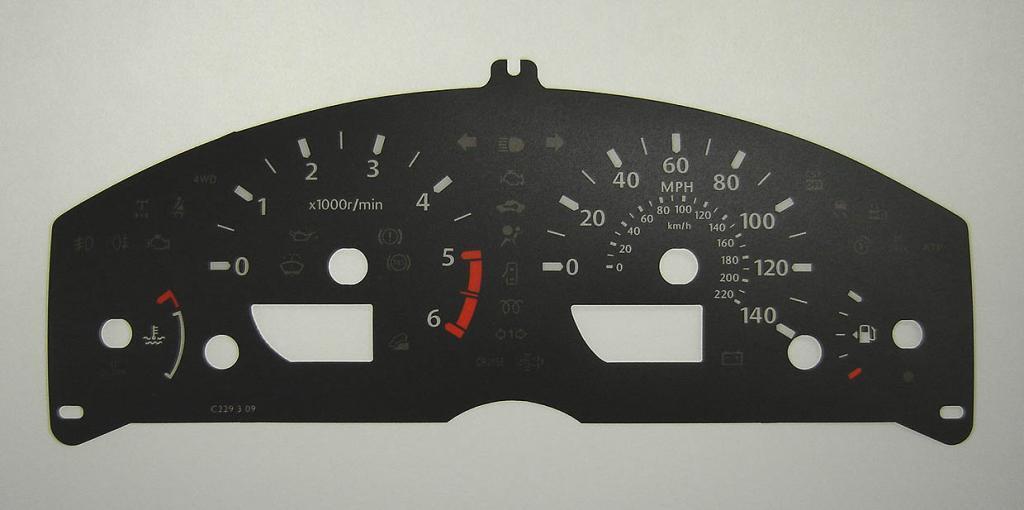 Lockwood BLACK Dial Conversion Kit for Nissan Navara C229