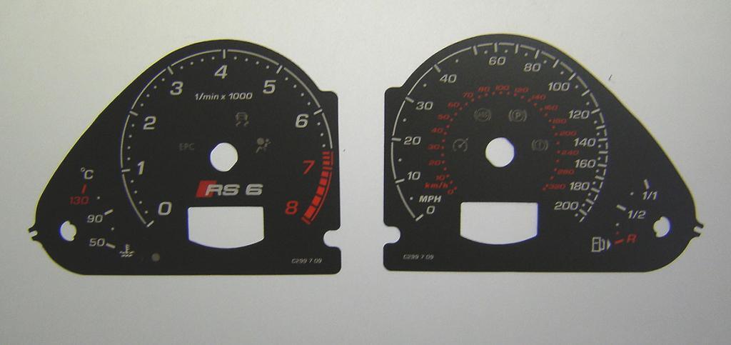 Lockwood Audi RS6 BLACK Dial Conversion Kit C299