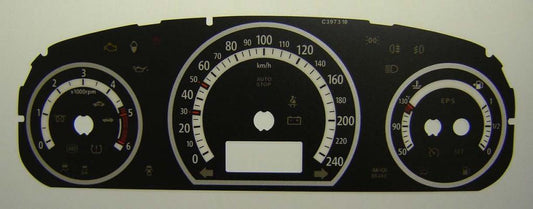 Lockwood Kia Cee'd Diesel 0-240KMH/0-6000RPM BLACK Dial Conversion Kit C397