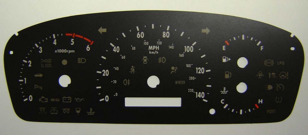 Lockwood Chevrolet Epica Diesel BLACK Dial Conversion Kit C263