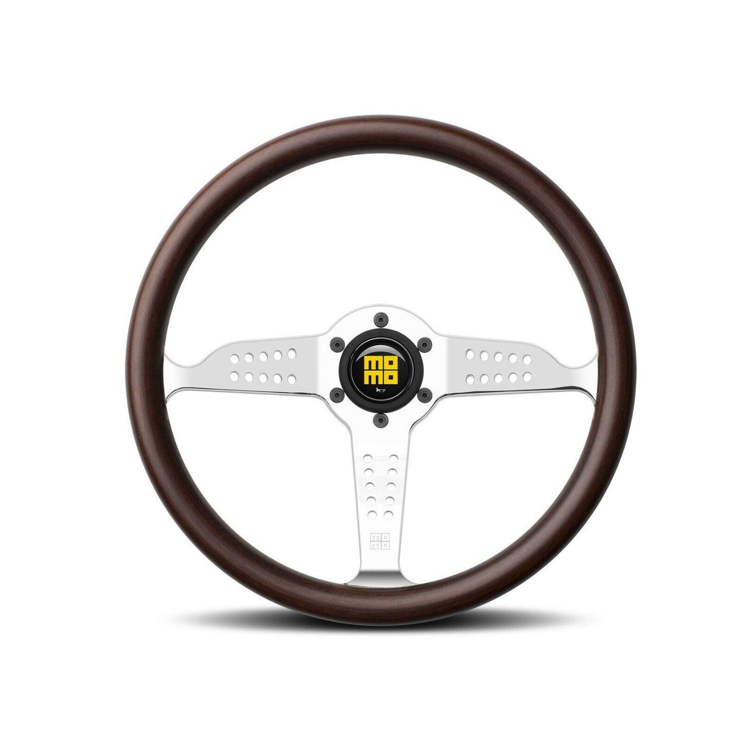 Momo Steering wheel (street) - SUPER GRAND PRIX - MAHOGANY WOOD/CHROME Ø350mm